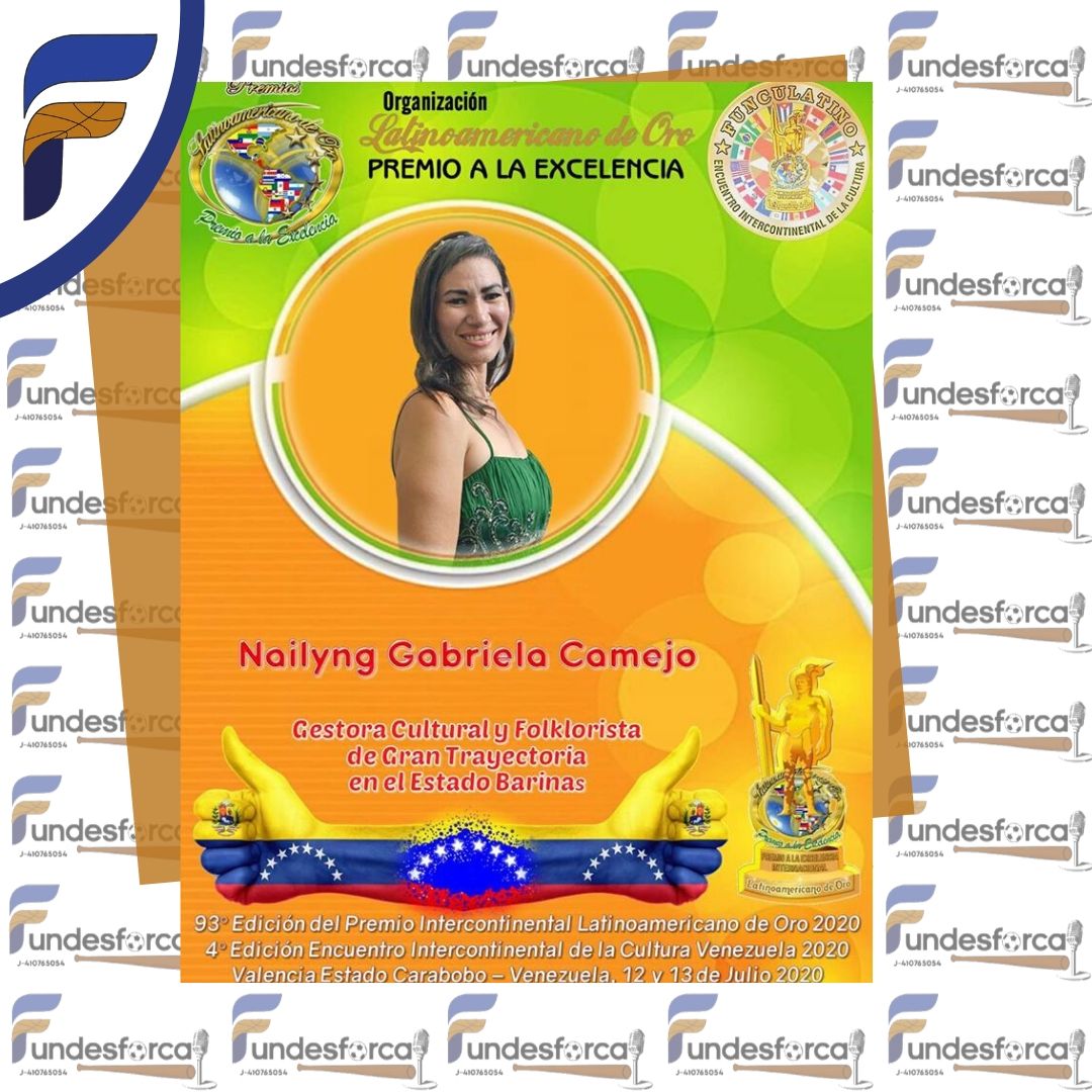 Nailyng Gabriela Camejo: Gestora Cultural y Folclórica de Gran Trayectoria en el estado&nbsp;Barinas